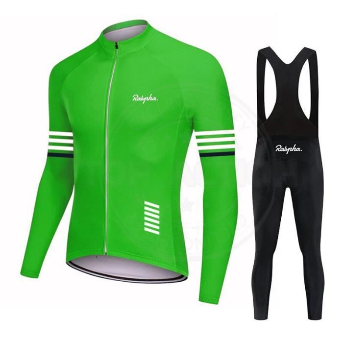 Ensemble Cyclisme Homme VTT Manches Longues - Rouge - Respirant - Rembourré 3D Gel - Sport