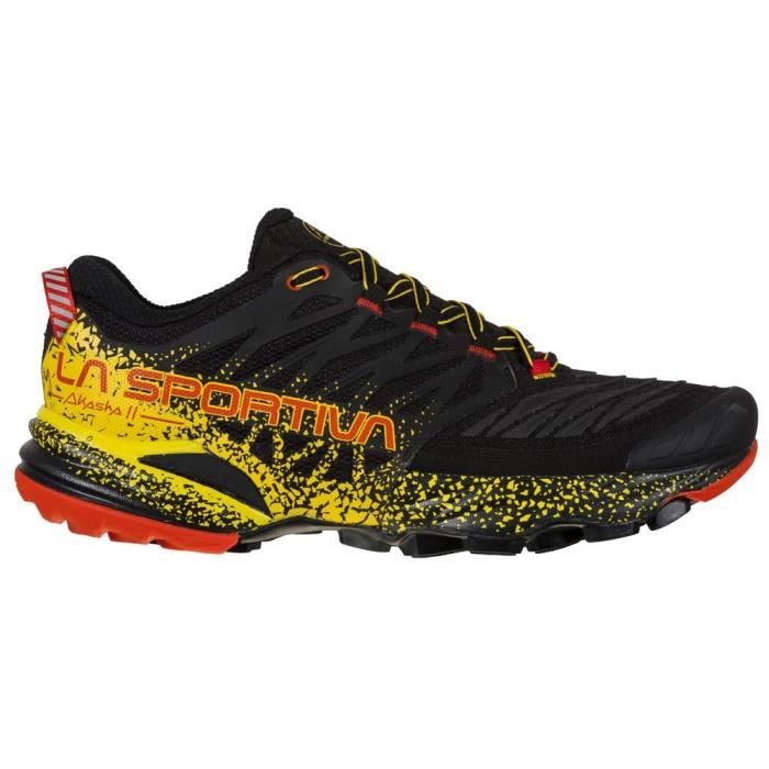 Chaussures de Trail - LA SPORTIVA - Akasha II - Homme - Noir/jaune - Drop 6mm