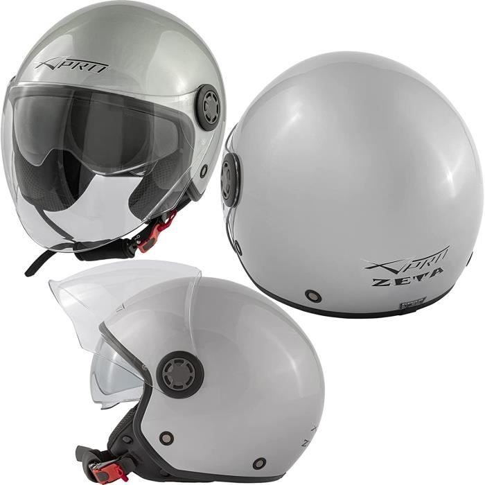 Casque Moto Jet Double Visière Avec Pare-soleil - Homologué ECE 22.05, Tailles XS à 2XL, Polycarbonate