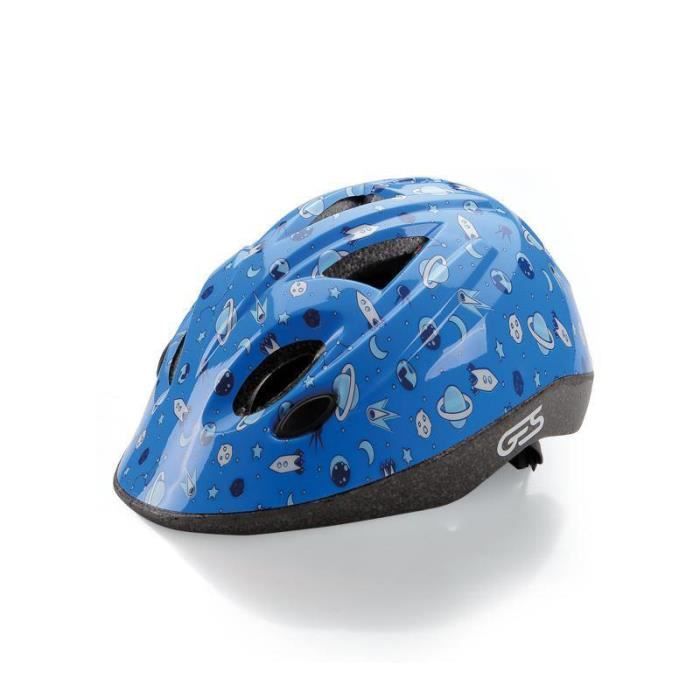 Casque vélo route enfant Ges Dokky Planet - bleu - TU (47/53 cm)