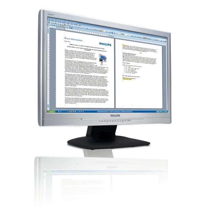 Acheter Philips Moniteur LCD écran large 220SW8FS1-00 559 cm (22) 1680 x 1050 pixels 5 ms 300 cd-m² Reconditionné - 99,00 € Philips Moniteur LCD écran large 220SW8FS1-00 559 cm (22) 1680 x 1050 pixels 5 ms 300 cd-m² Reconditionné - Philips reconditionné disponible sur Cdiscount Seconde Vie