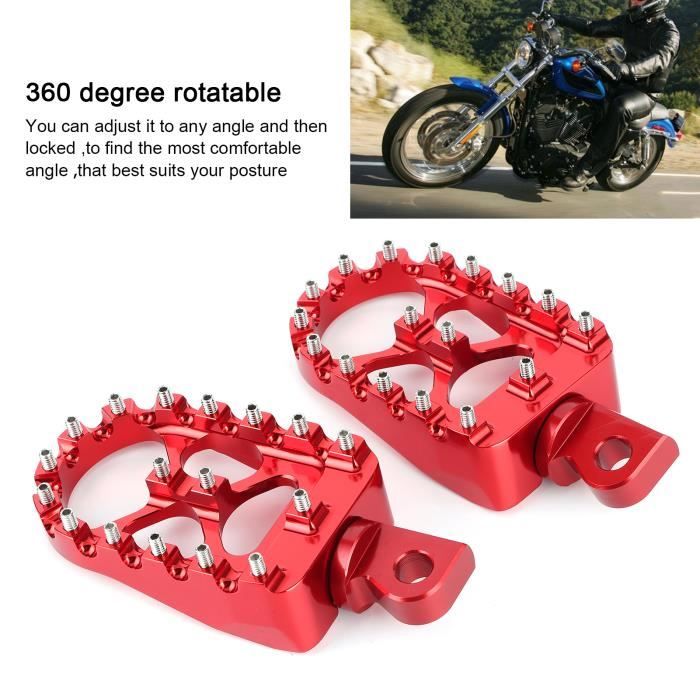 Pédale de moto Pédale de repose-pieds de moto universelle 10mm installer  Dia CNC en alliage d'aluminium auto pedales Rouge - Pwshymi - Cdiscount Auto
