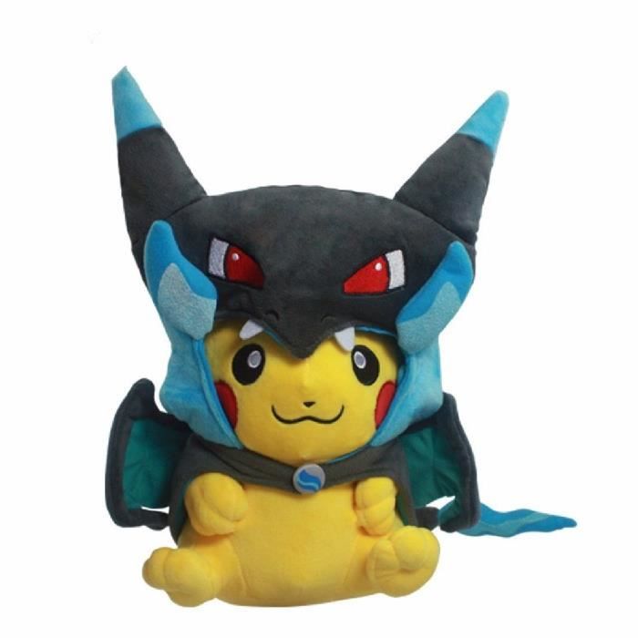 Pokemon jouets en peluche cosplay pikachu poup?�es mega Charizard & Bouche ferm?�e - Cdiscount 