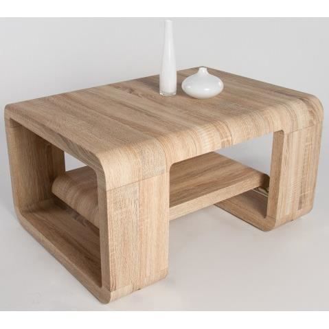 Table Basse Design Bois Chene Claire Extensible Mandarine Achat