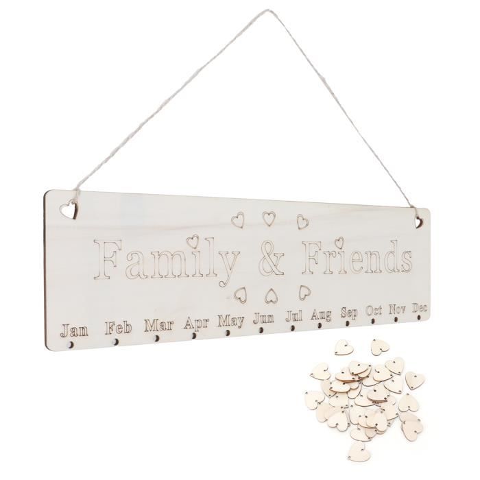Panneau De Rappel D'anniversaire En Bois, Panneau De Plaque De Bouleau