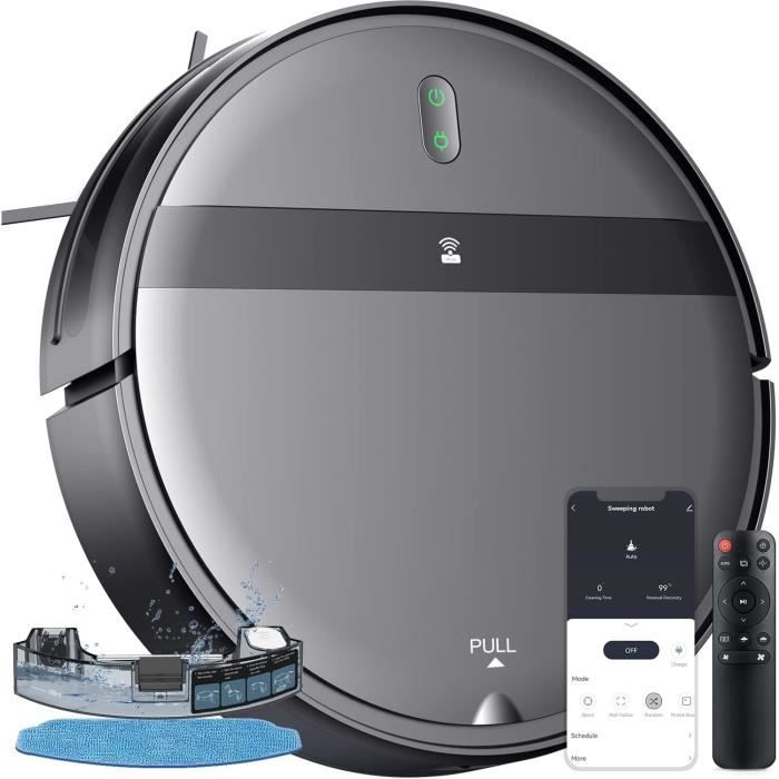 Aspirateur robot 2 en 1 connecté & intelligent ICLEAN 200 - VORTEX