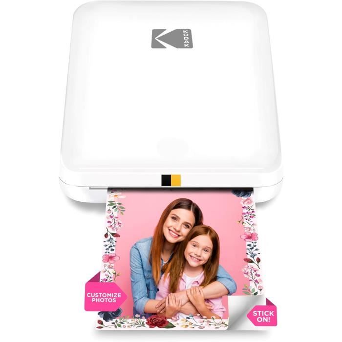 Imprimante Photo Mobile Barbie X Kodak Step Slim - Sans Encre, Autocollante, Bluetooth, Rose - 13
