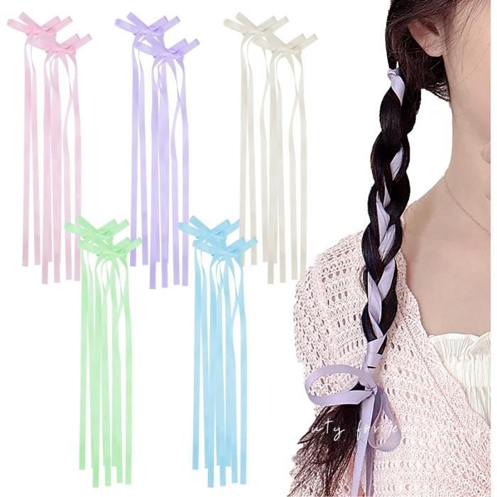 Lot De 10 Tiges De Permanente Pour Cheveux – Couleur Rouge Prune, Avec élastiques Et Housse – Neuf Sous Emballage
