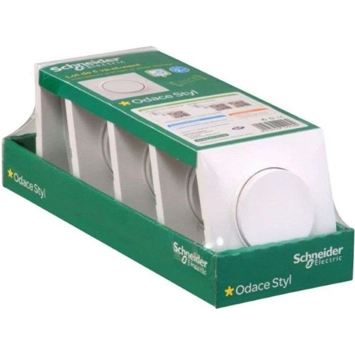 Schneider S530204 Va-et-vient alu 10A Odace