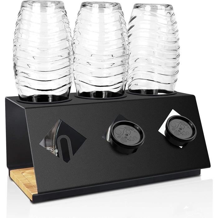 Lot De égouttoirs En Acier Inoxydable Avec Bac D'égouttoir - Pour 4 Bouteilles SodaStream