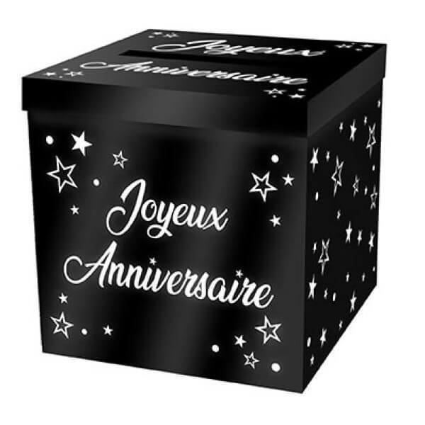 R Urnep00n 1 Boite Pailletee Noire Pour Carte De Fete Joyeux Anniversaire Achat Vente Urne Decorative R Urnep00n 1 Boite Paillet Cdiscount