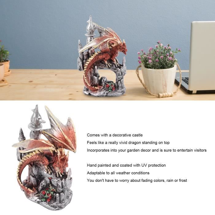 Belle Sculpture De Dragon De Jardin, Figurines Décoratives