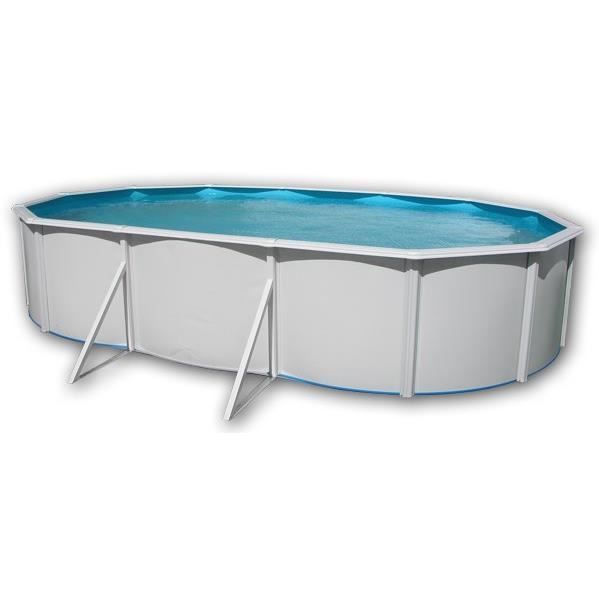 MAGNUM COMPACT Piscine hors sol ovale en acier 640 x 366 x 132 cm (Kit complet piscine, Filtre, Skimmer et échelle)