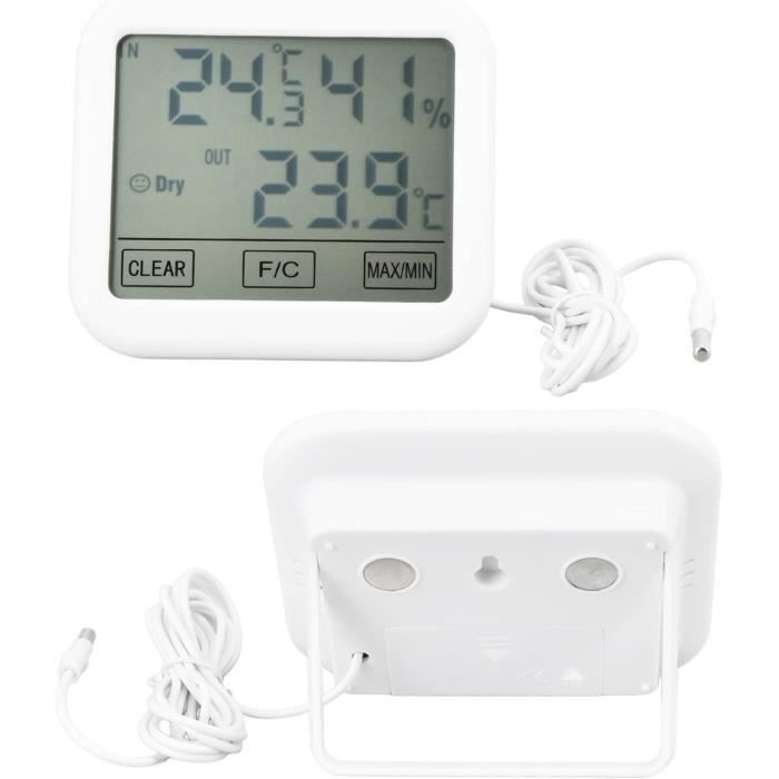 Thermomètre Hygromètre, Écran Tactile En Plastique De Haute Précision