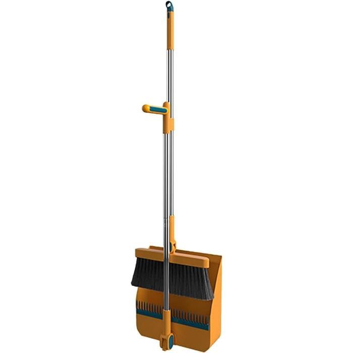 Pelle à Poussière Vileda Avec Manche Pliable 80cm - Ramassage Debout, Embout Caoutchouc Fin - Rouge