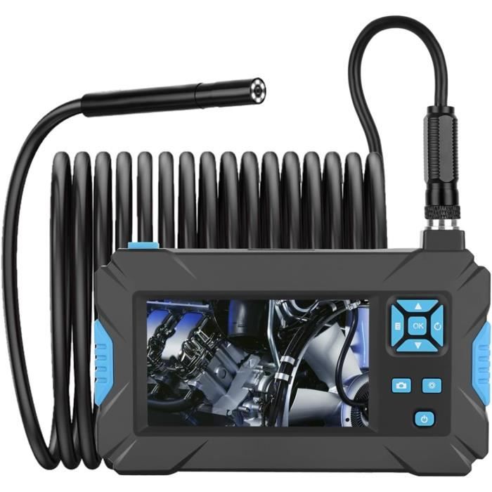 Endoscope Industriel ILIHOME Double Objectif 8 Mm - Écran IPS 4.3", Câble 5m Amovible, IP67, 8 LEDs - Pour Inspection Moteur, Tuyaux, Espaces Confinés - 4