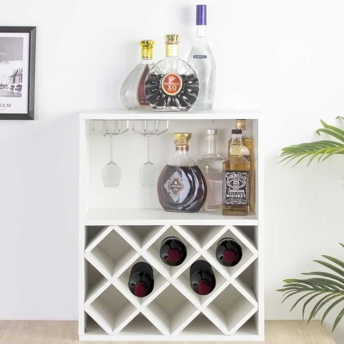 Creative Cooper Casier à Vin LED Tonneau En Bois Rangement Bouteille Alcool Étagère à Vin Meuble Minibar Bar De Jardin 80cm Chêne - Maison