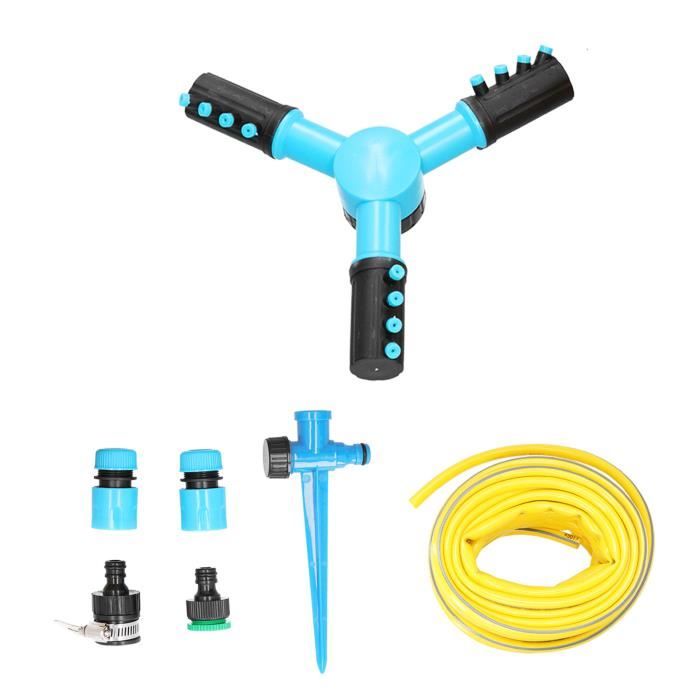 Arroseur Rotatif 360° - 2 Pièces, Distance 26-41 Ft, Entrée Eau Double, Pour Jardin Et Pelouse