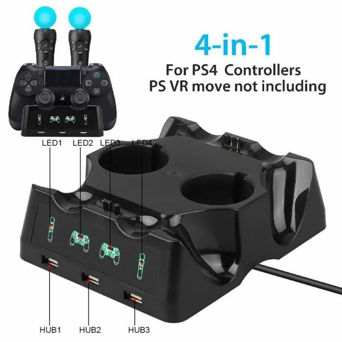 Pour PS4 PS déplacer VR PSVR manette de jeux 4 en 1 contrôleur