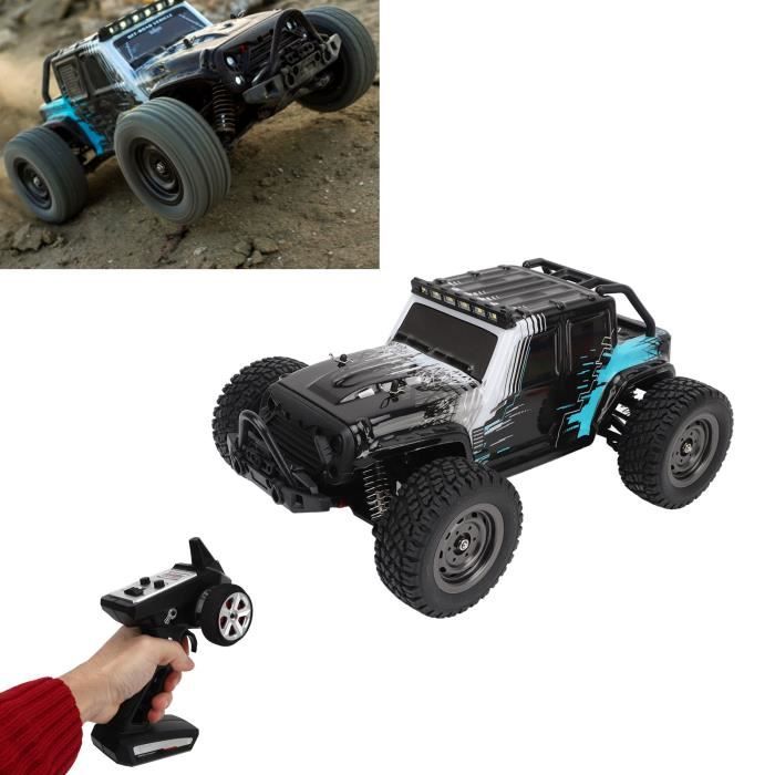 Voiture RC tout-terrain 4WD 360° rotation avec LED, 2.4GHz crawler pour enfants 6-12 ans, modèle