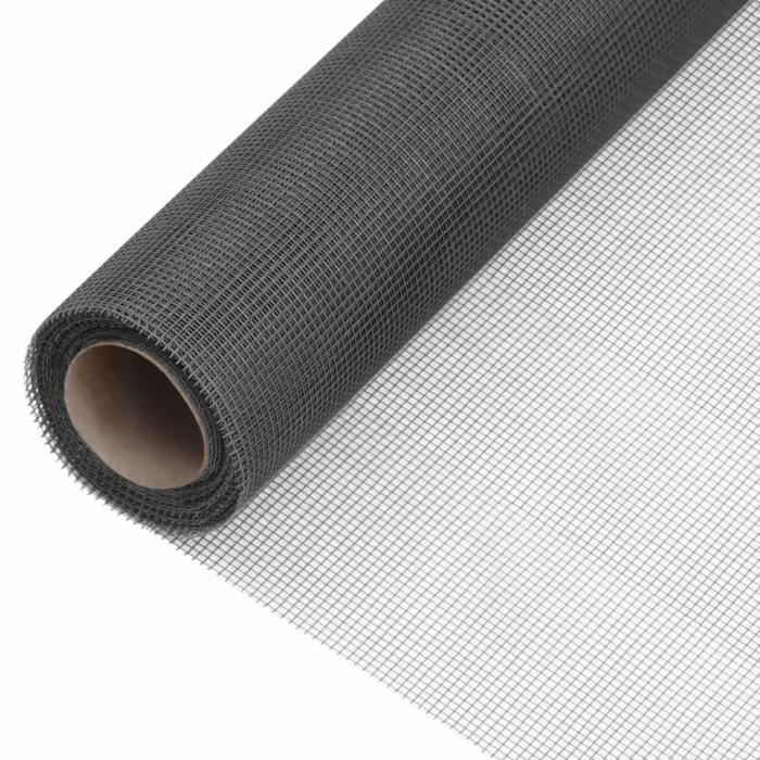Treillis en fibre de verre - ZJCHAO - 60x500 cm - Noir - Maille 1,17 x 1,57 mm