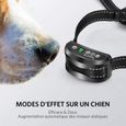collier anti aboiement, collier électrique pour chien collier de dressage rechargeable avec 3 modes beep vibration choc, collier éta-1
