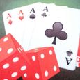 Tapis de carte de luxe - PROVENCE OUTILLAGE - Motifs poker et casino - Qualité velours - 60x60 cm-1