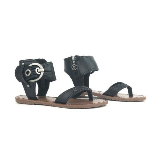 Nu pieds Chattawak 9 THALIE NOIR en cuir pour femme Noir