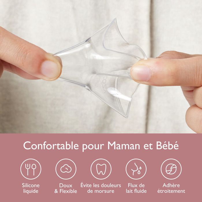 Protège-tétons - Momcozy - 24mm - Silicone Alimentaire - Ultra Fin - Rose
