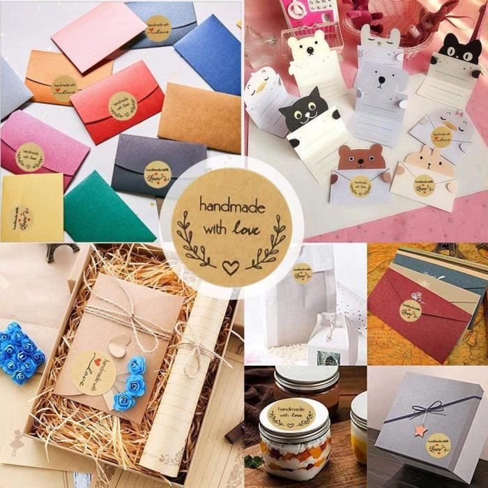 120 Autocollants Noël Kraft Ronds 4 Cm - 12 Motifs Festifs - Pour Emballage Cadeaux, Cartes, Déco - 4