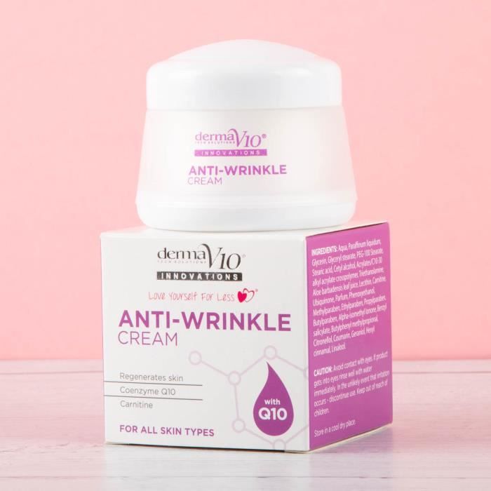 Derma V10 Innovations Cr me Anti Rides avec Q10 Anti Wrinkle