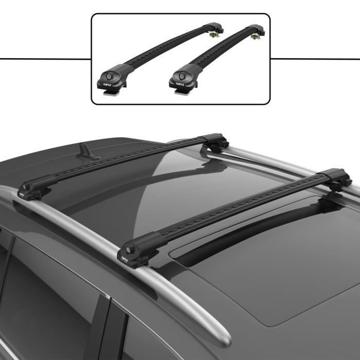 Barres De Toit Pour Dacia Duster II (2014-2018) - MENABO Tiger Silver, 120 Cm, Charge 75 Kg, Antivol