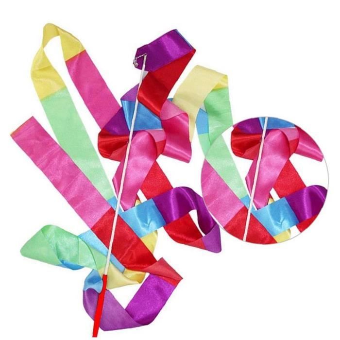 Ruban De Danse Avec Baguette – 4 Mètres, Pour Gymnastique Rythmique, Twirling, Ballet Et Arts Du Cirque, Enfant à Partir De 5 Ans