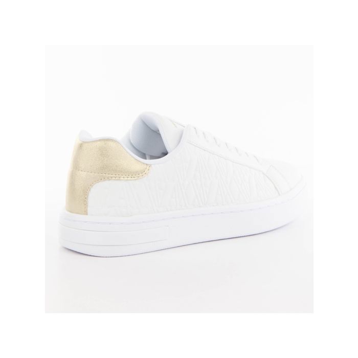 Basket Armani Exchange Femme Geo AX Blanc cuir Blanc Cdiscount Chaussures