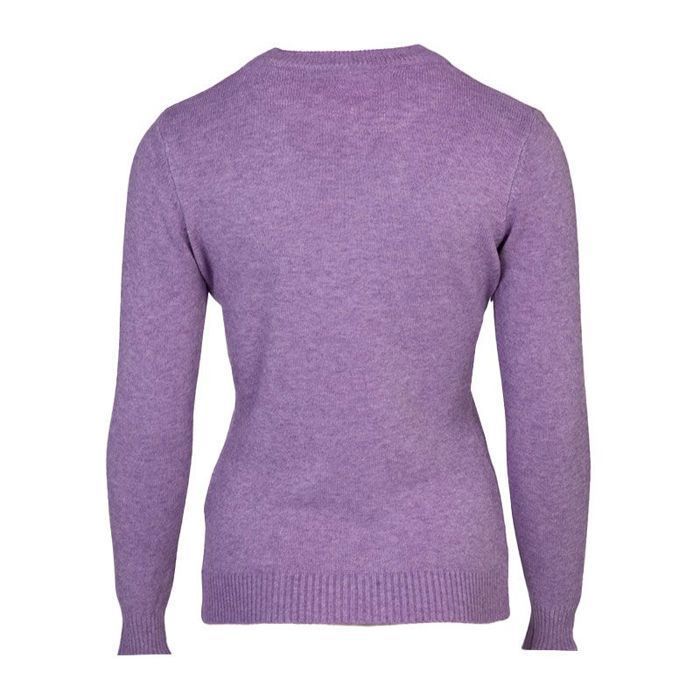Pull en laine et cachemire col rond Femme BELLE FEMME Violet