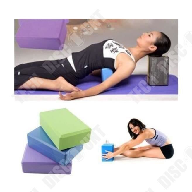 Bloc De Yoga En Mousse EVA SportVida Bicolore - Brique Yoga Antidérapante Pour Pilates, Fitness Et Étirements