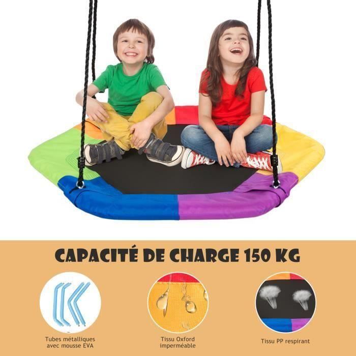 GOPLUS Balançoire Nid d’Oiseau pour Enfants,Charge Max 150 kg GOPLUS Balançoire Nid d’Oiseau pour Enfants,Charge Max 150 kg