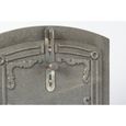SEZAM Porte de four en fonte - avec loquet de porte, semi-circulaire, porte de four à pizza - porte de four à pain - 31,5 x 37 cm-2