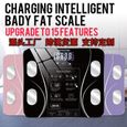 Pèse-Personne,Balance de poids électronique intelligente,pour la mesure de la graisse corporelle humaine - Type Pink-2