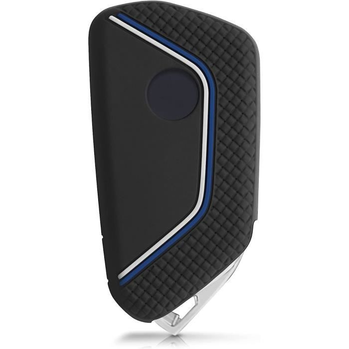 Télécommandes Pour Voiture - Accessoire Clef Compatible Vw Golf 8 3-bouton Coque  Protection Silicone Bande Couleur Blanc-or - Cdiscount Auto