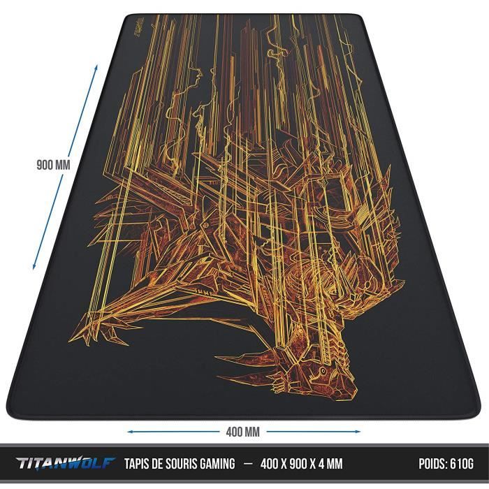 Tapis de souris Speed ​​​​Gaming Titanwolf 900 x 400 mm - Tapis de souris  XXL - Large