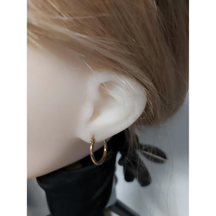Boucles contours d'oreilles crochets épis de blé en plaqué or 18 carats