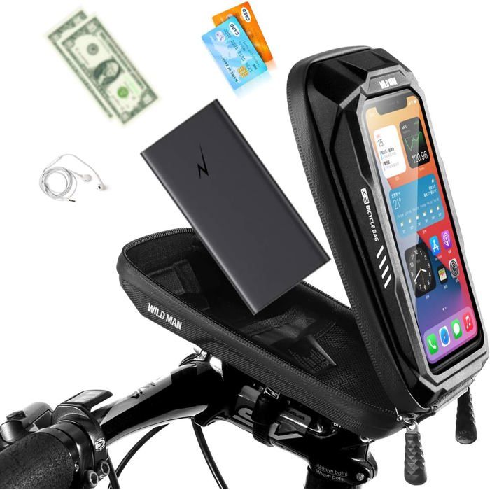 Support Téléphone Vélo Étanche - Rotation 360°, Pare-Soleil, Écran Tactile - Compatible Jusqu'à 6,4 Pouces - 2