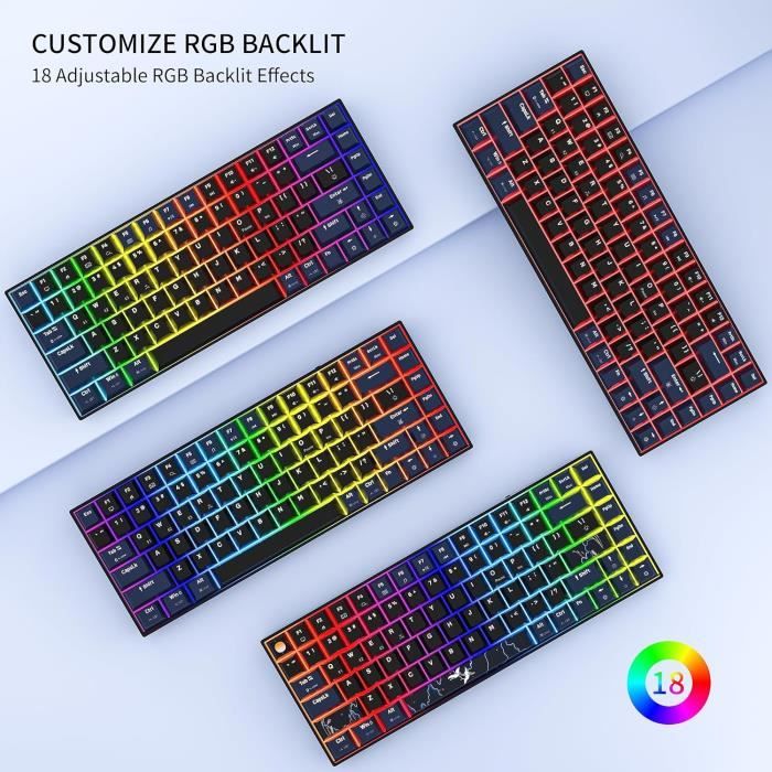 AJAZZ AK33 Clavier Gamer Mécanique Rouge Mini Clavier Gaming Red
