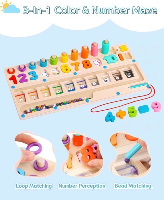 Jeu Labyrinthe Magnétique - City Maze - Jouet En Bois - Apprendre Les