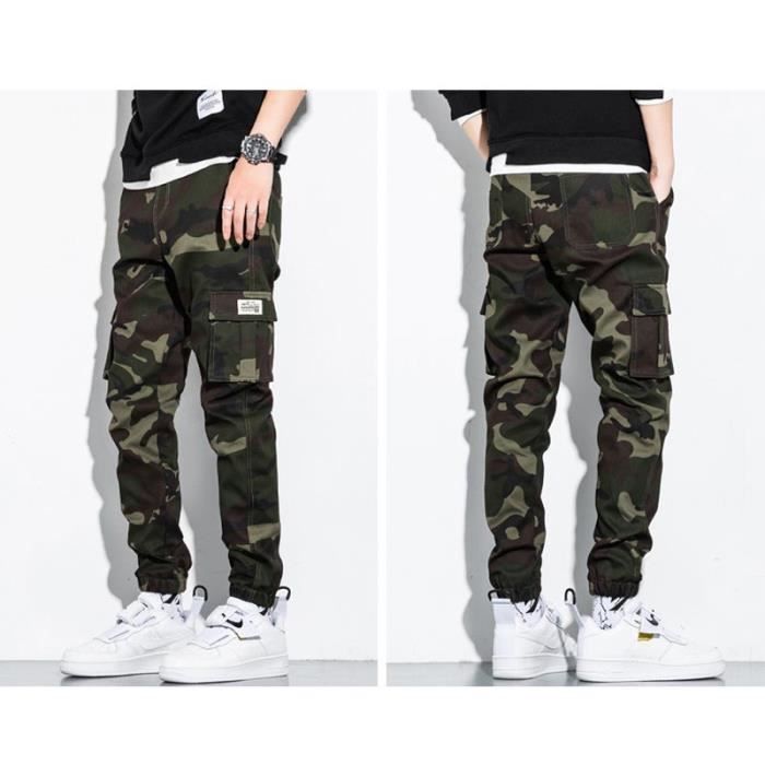 Acheter Camo Navy Pantalon Homme Harem Y2k Tactique Militaire Cargo Pantalon pour Hommes Techwear Haute Qualité En Plein Air Hip Hop Travail Pantalons Empilés