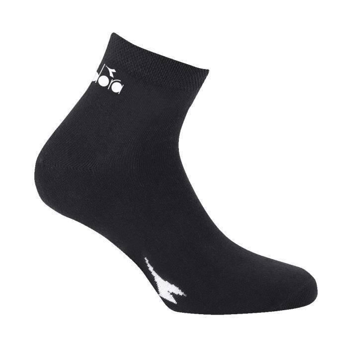 Chaussettes Sportswear Homme DIADORA Maintien Anti Glisse Lot de 3 Noir