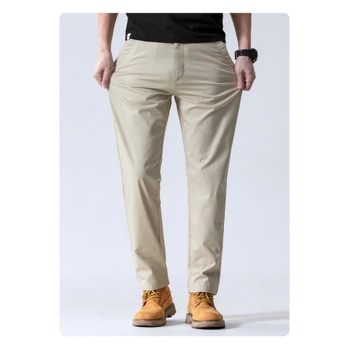 Pantalon de Travail Homme Gris Relaxed Fit 100%Coton Multi Poches Taille  Elastique Lâche Casual Gris - Cdiscount Prêt-à-Porter