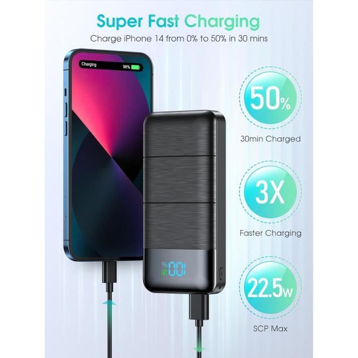 30000 MAh Power Bank PD 20 W/22,5 W Schnellladung Für