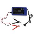 Chargeur de batterie au Lithium pour voiture et moto, 12V, 10a, écran LCD, noir, prise américaine-3